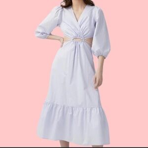 Astr Light Blue Long Sleeve Dress